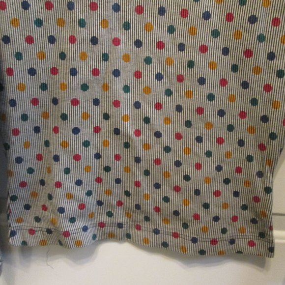 Vtg ESPRIT gray POLKA DOTS long sleeves shirt M - Picture 4 of 15